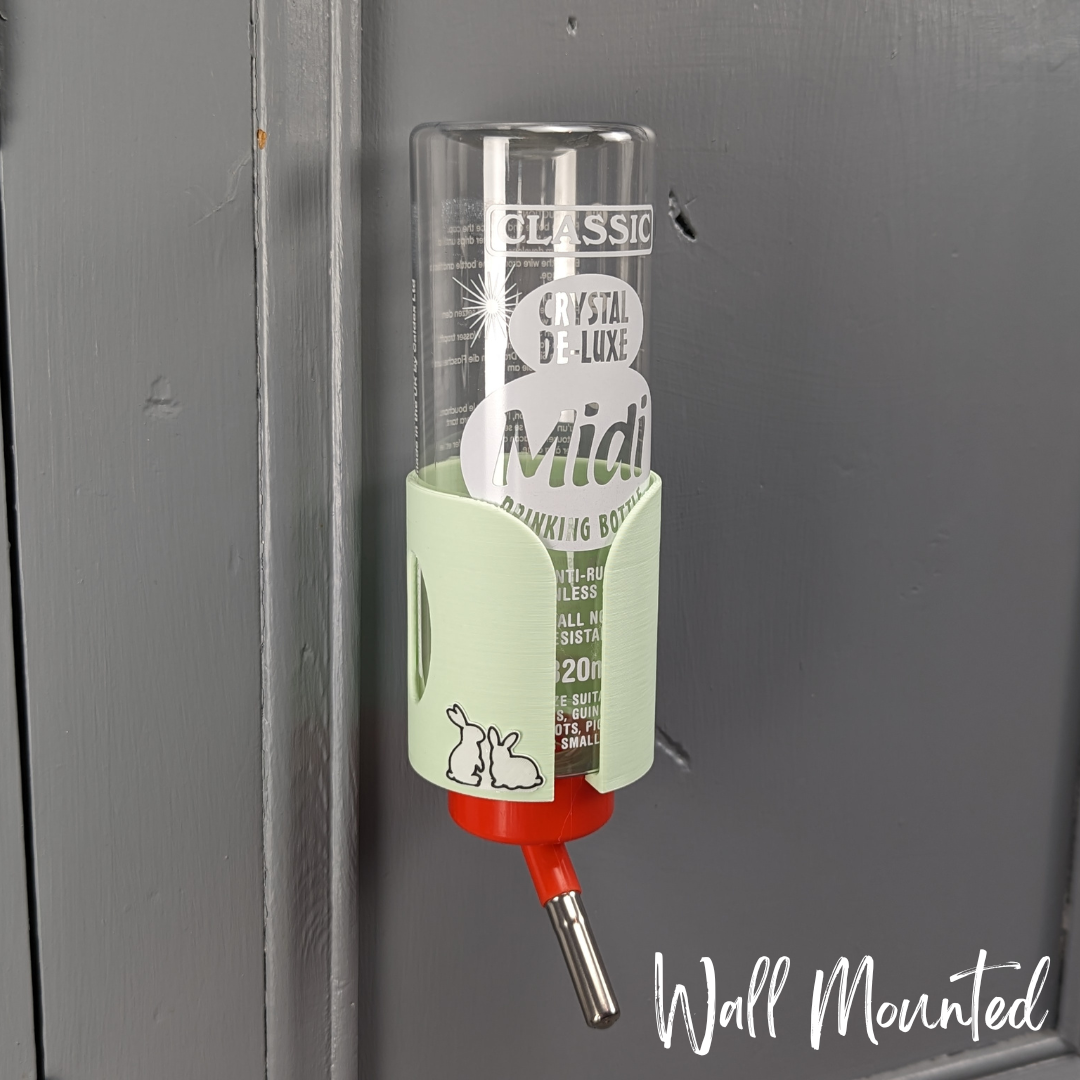 SINGLE Cage/Wall Mounted Water Bottle Holder - Pastel Green - TRADE