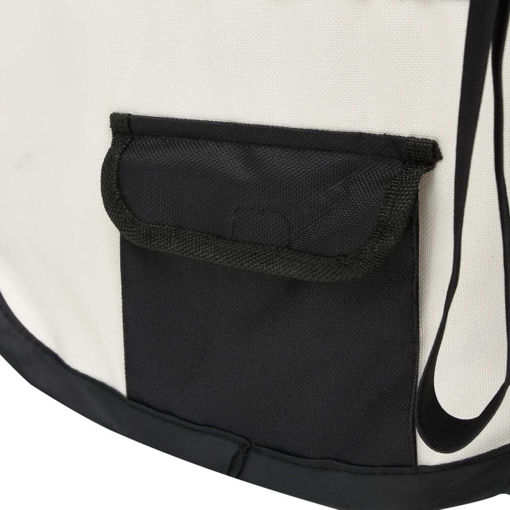NNEVL Foldable Dog Playpen with Carrying Bag Black 145x145x61 cm