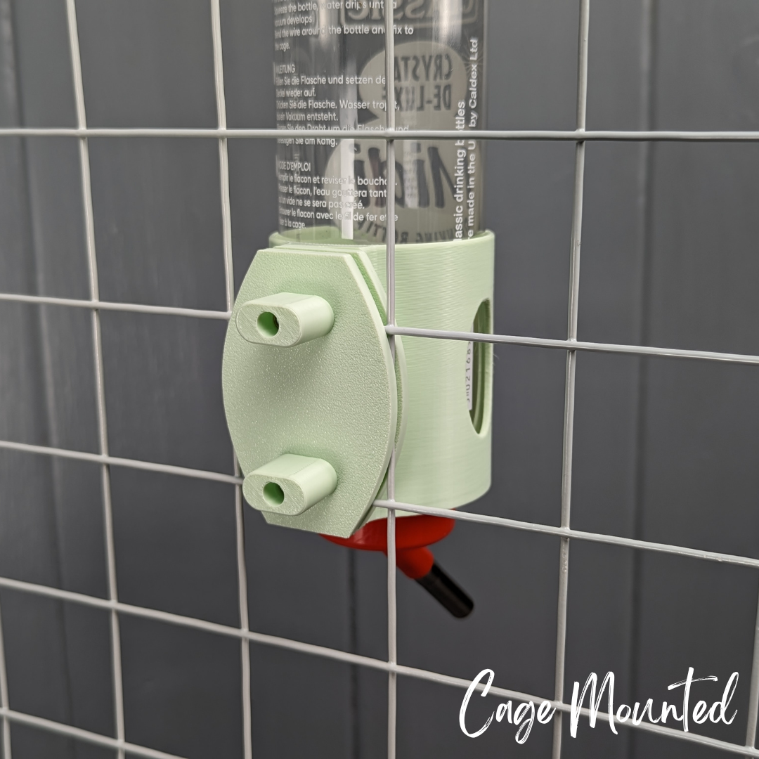 SINGLE Cage/Wall Mounted Water Bottle Holder - Pastel Green - TRADE
