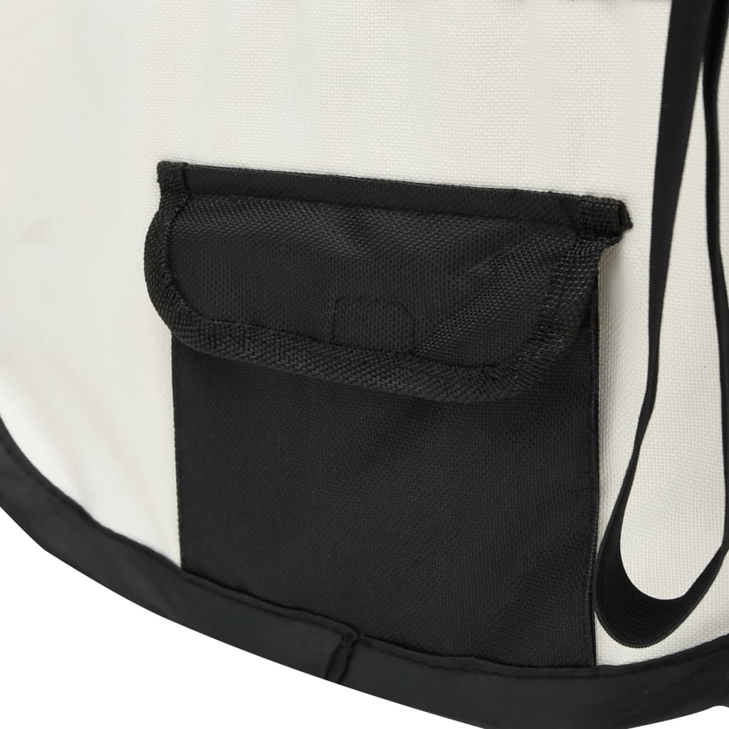 NNEVL Foldable Dog Playpen with Carrying Bag Black 110x110x58 cm