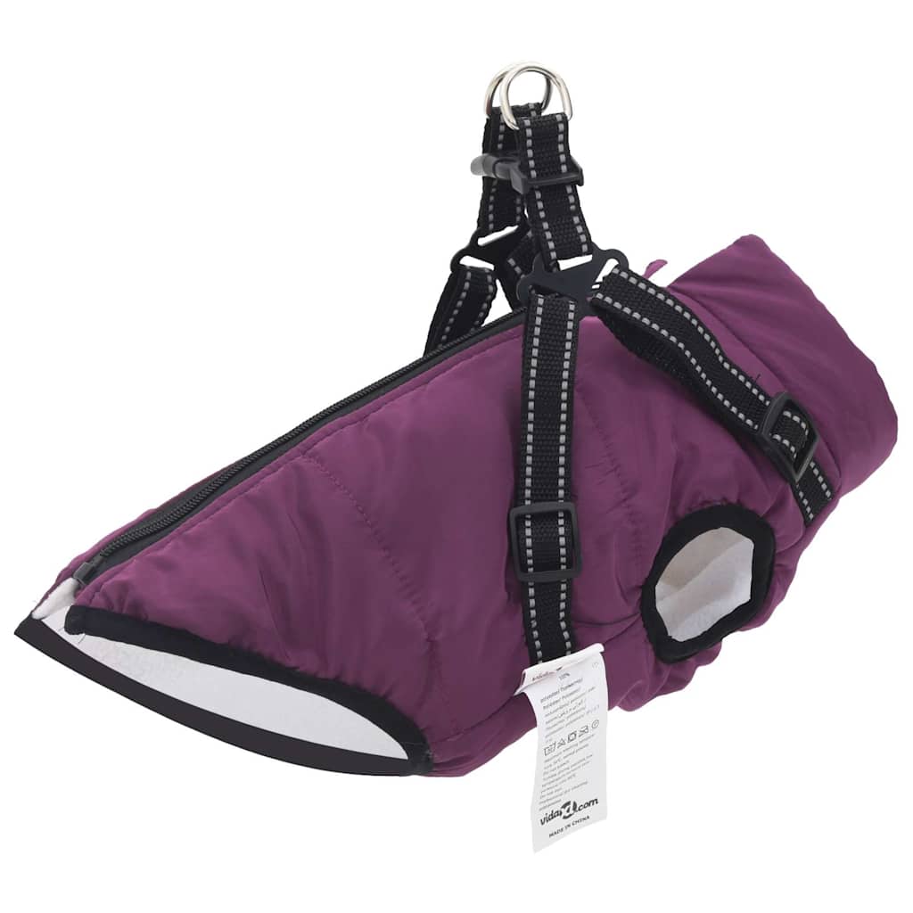 NNEVL Dog Coat with Harness Waterproof Reflective Purple XL-0