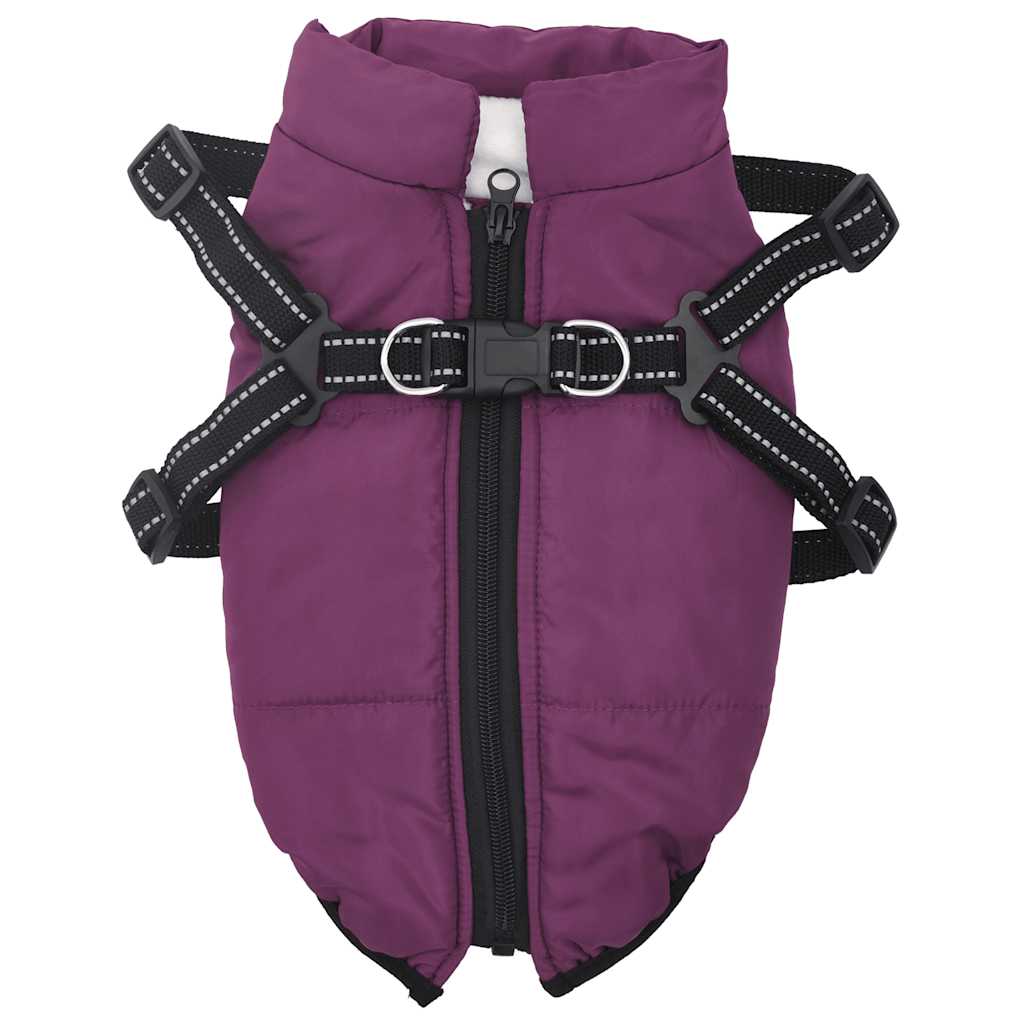 NNEVL Dog Coat with Harness Waterproof Reflective Purple XL-1