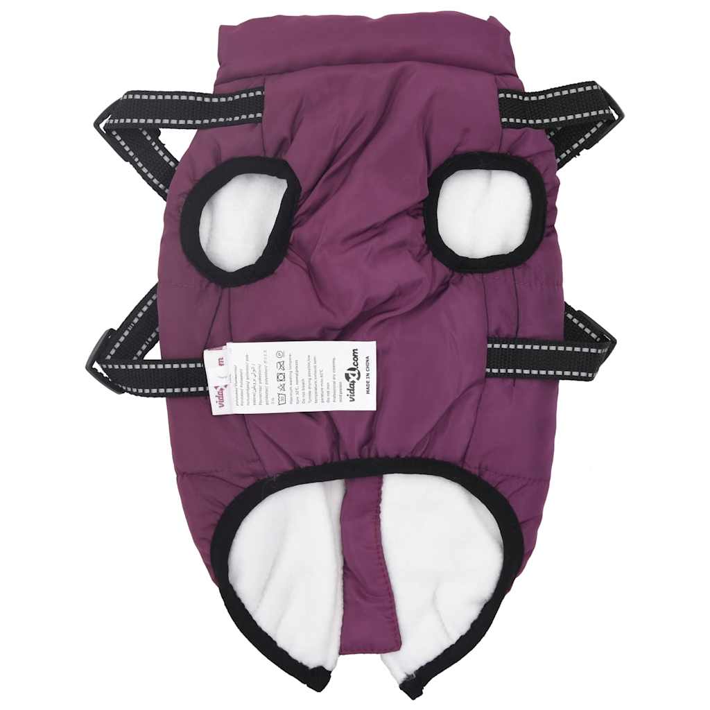 NNEVL Dog Coat with Harness Waterproof Reflective Purple XL-4
